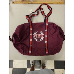 PINK Maroon Duffle Bag Victoria Secret Travel Gym Sport‎ Carry On Tote